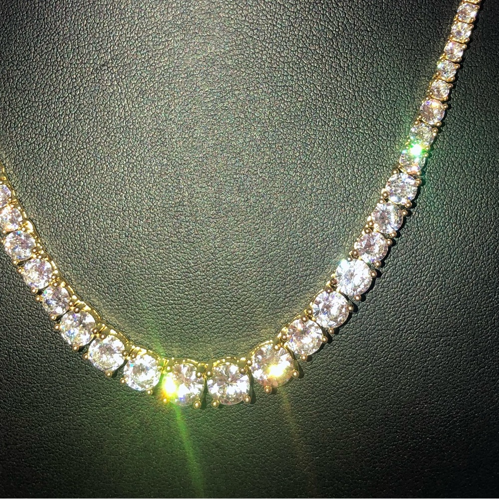 20ct Gradient Tennis Necklace - Picture 14 of 14